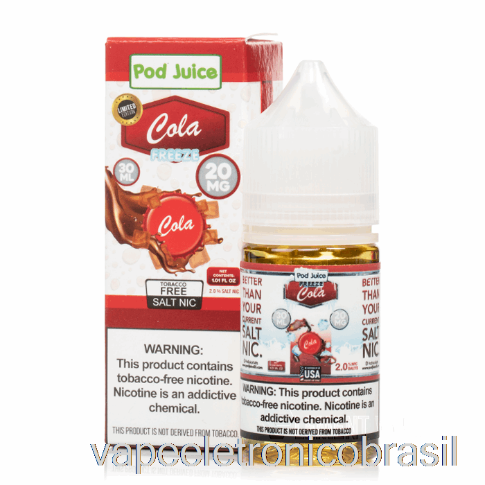 Vape Eletronico Freeze Cola - Suco De Vagem - 30ml 20mg